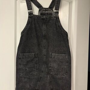 Black Denim Skirt Overalls